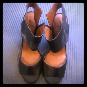 Size 8.5 Lucky (wedge) sandals